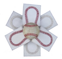 Bi-fold baseball wallets are made from real baseball leather 